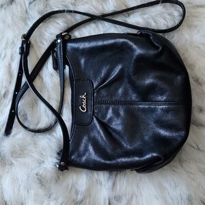 Coach black leather Crossbody bag